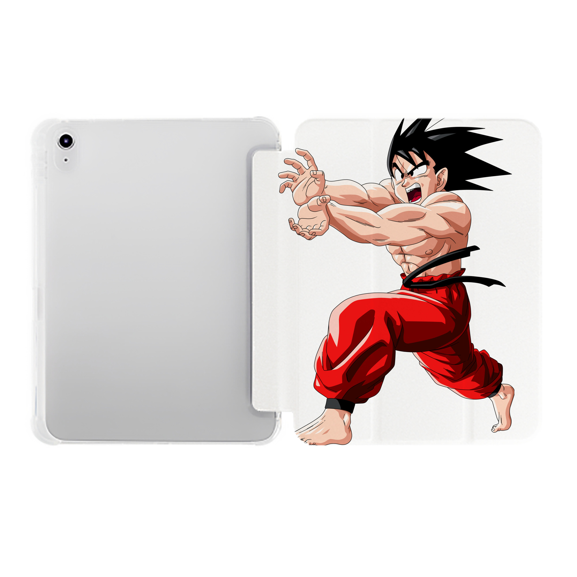 （画像用） ドラゴンボール 孫悟空（そん ごくう）Son Goku カカロット DRAGON BALL Kakarotto IPad ケース ペン収納付き 三つ折りスタンド PUレザー×シリコン 対応機種9.5/10.5/10.9インチ